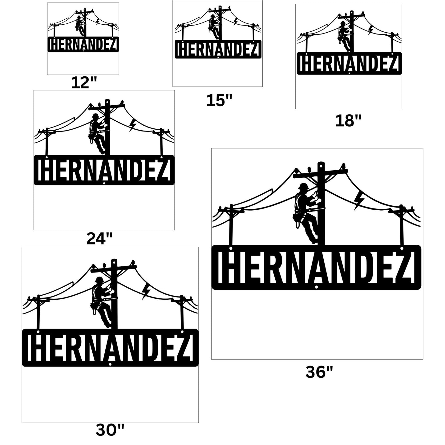 Personalized Lineman Metal Wall Decor, Custom Electrician Gift for Men, Utility Worker Steel Sign, Lineman Retirement Gift, Father's Day Metal Art