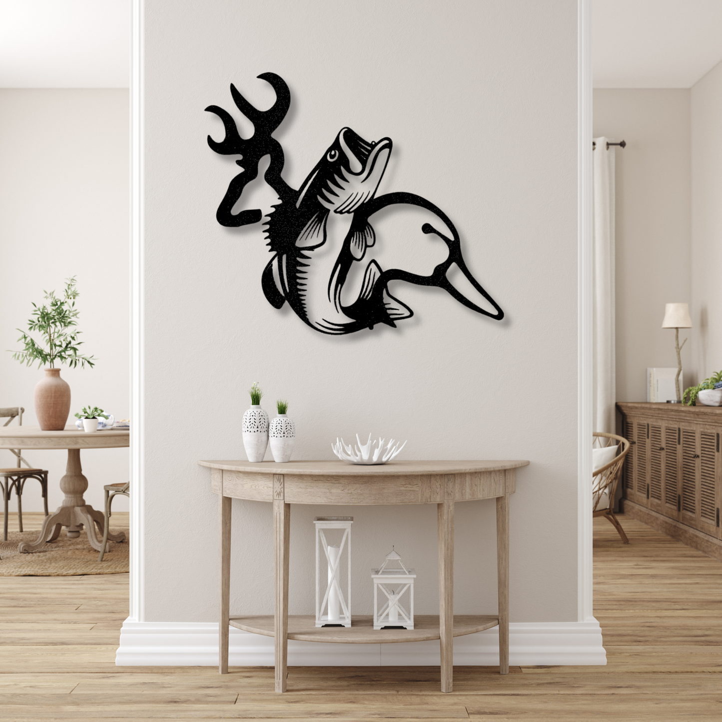 Wildlife Calling Metal Sign, Cabin Wall Art Decor, Lake House Wall Art Monogram Birthday Gift, Housewarming Gift, Hunting Lover Husband Gift