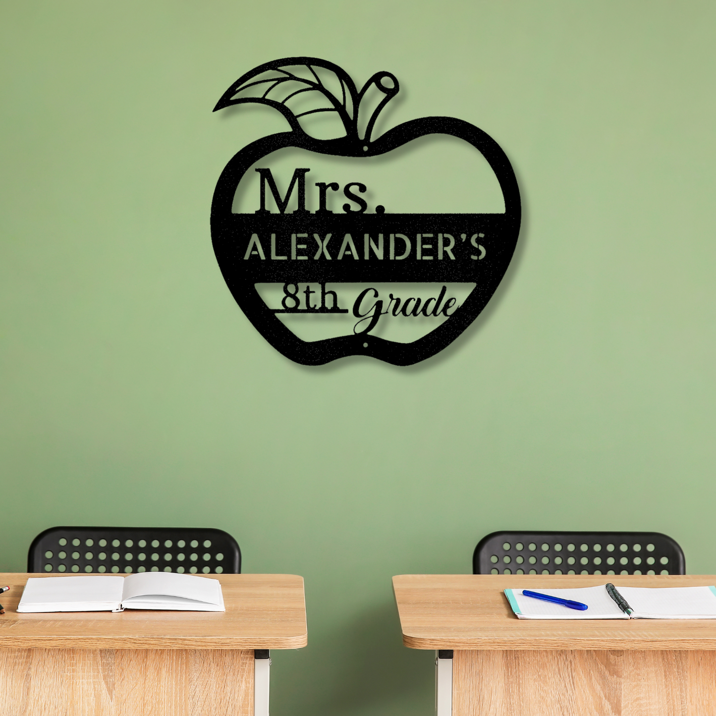 Personalized Teacher Appreciation Metal Steel Sign, Custom Name Gift For Junior School Teacher, Student To Teacher Gift, Meaningful Gift, Housewarming Wall Decor.