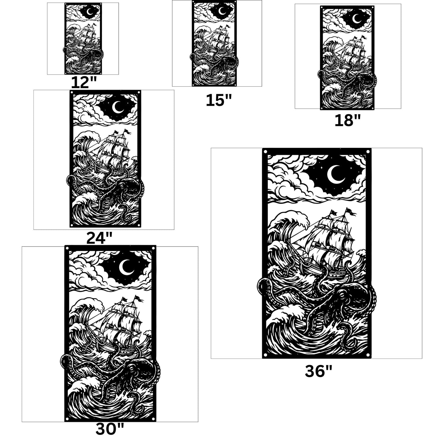 Kraken Metal Wall Art, Kraken Decor, Octopus Wall Art, Sea Creature Metal Art, Ocean Nautical Decor, Mythical Sea Monster Wall Hanging