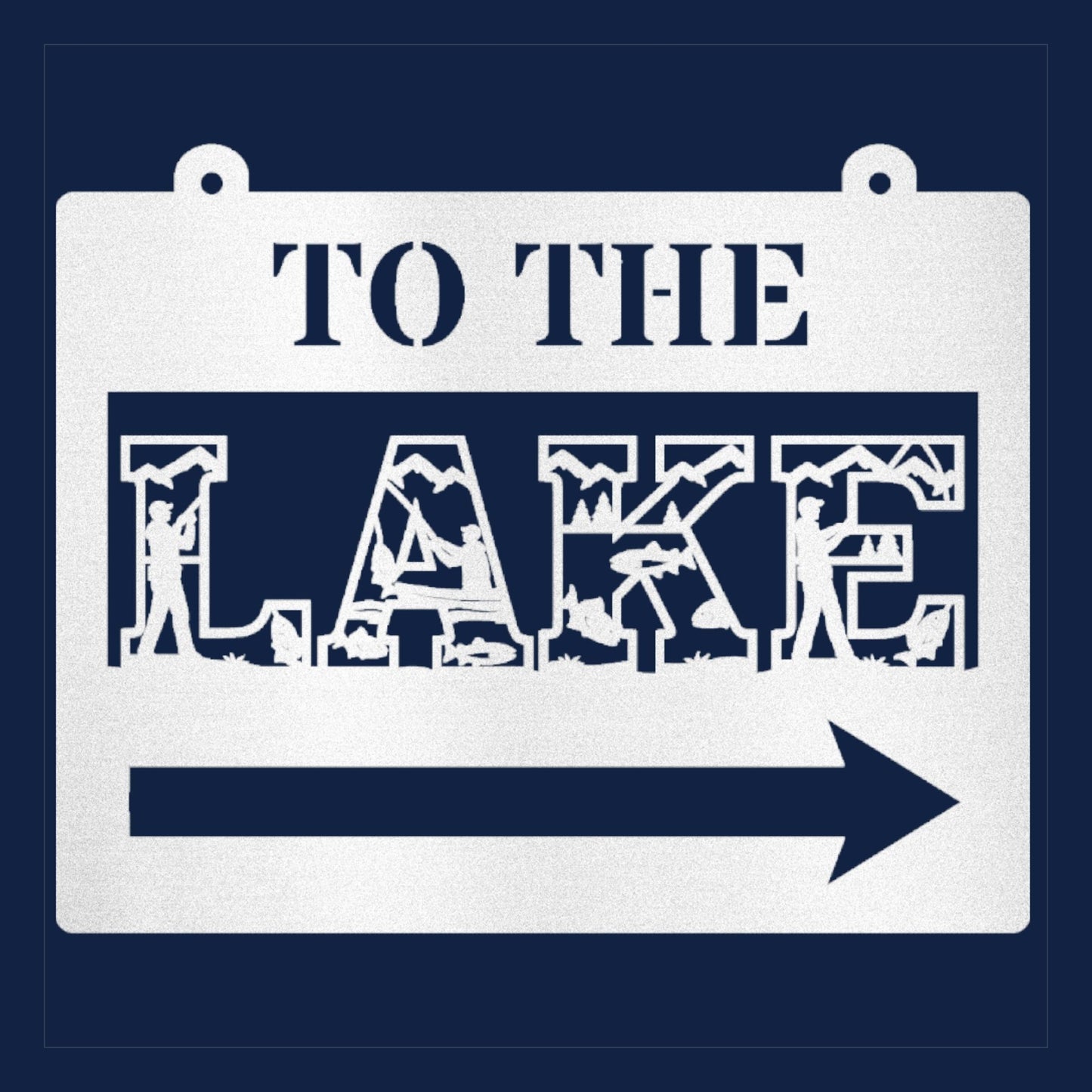 To the lake metal sign, lake house sign, cabin decor, rustic lake sign, lake life wall art, vintage metal sign, cottage decor gift