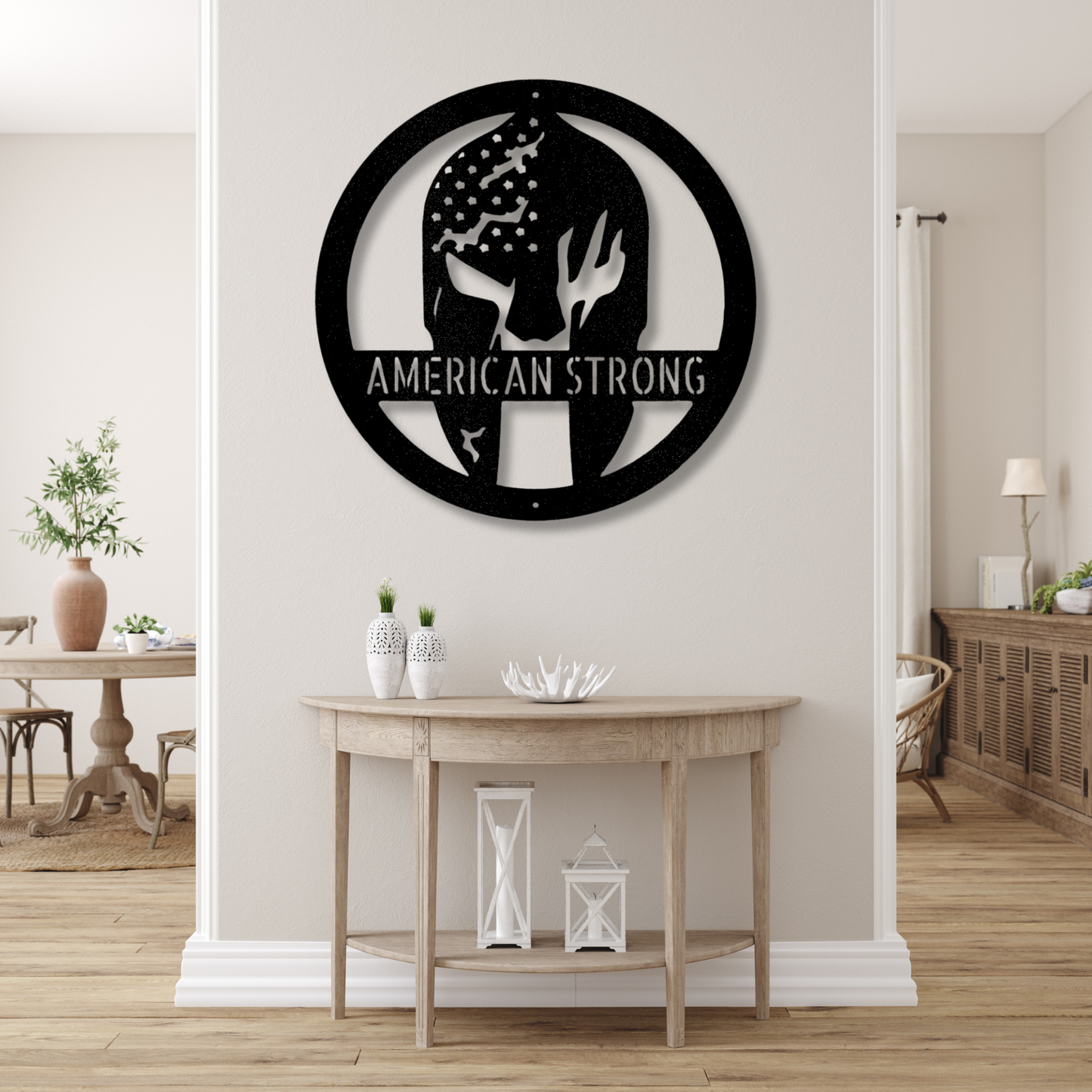 Custom Battle Spartan Helmet Metal Sign, Personalized Battle Spartan Helmet Monogram, Home Wall Hanging, Christmas Gift.