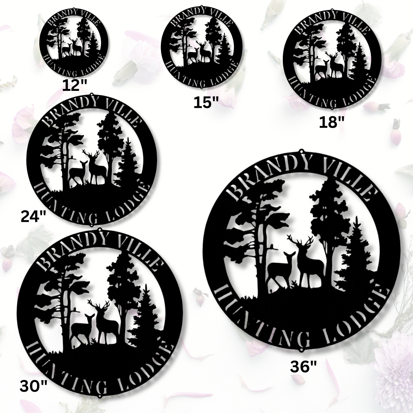 Custom Deer Scene Metal Sign, Personalized Deer In The Wild Metal Sign Gift For Hunter Dad, Hunting Resort Wall Art Decor, Cabin Wall Art Hanging.