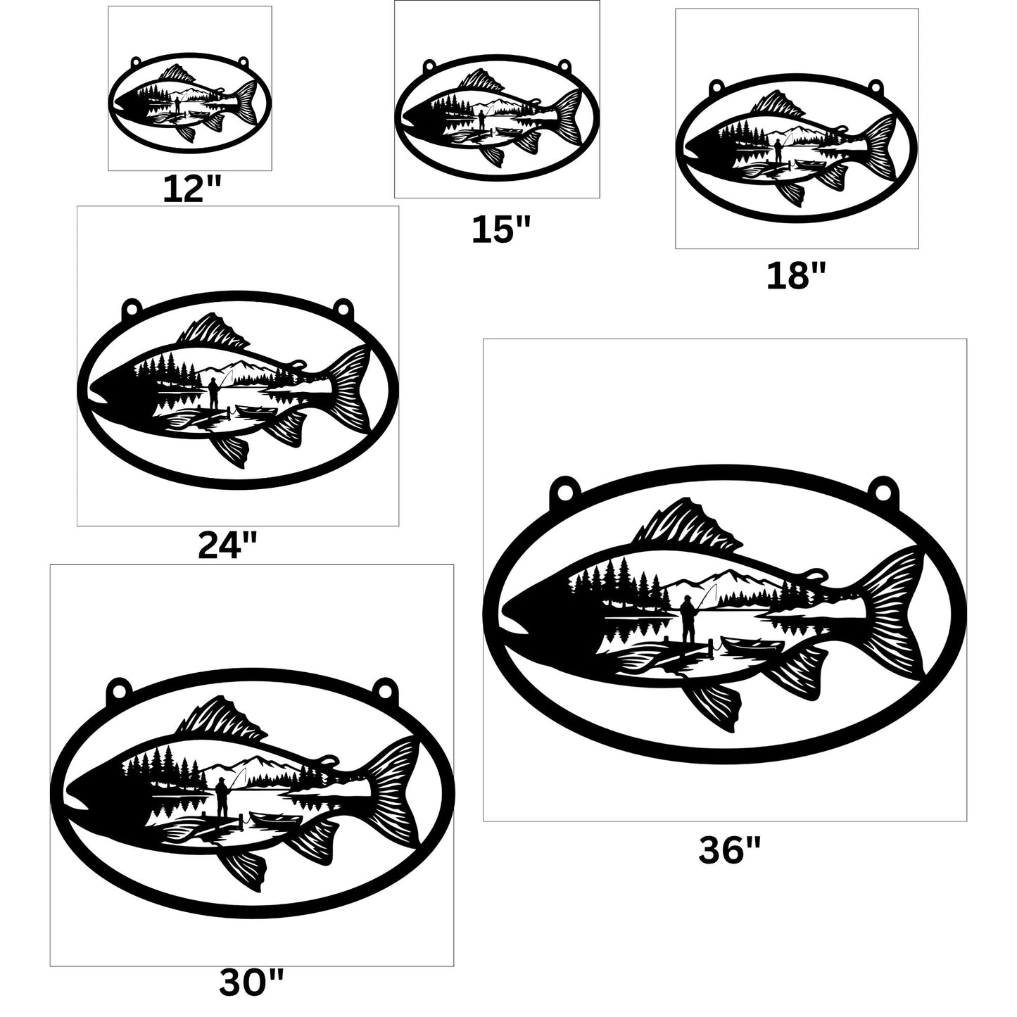 Hanging Fishing Metal Art, Lake House Wall Decor, Custom Fisherman Gift, Cabin Sign with Hooks, Rustic Outdoor Wall Hanging, Fishing Lodge Decor