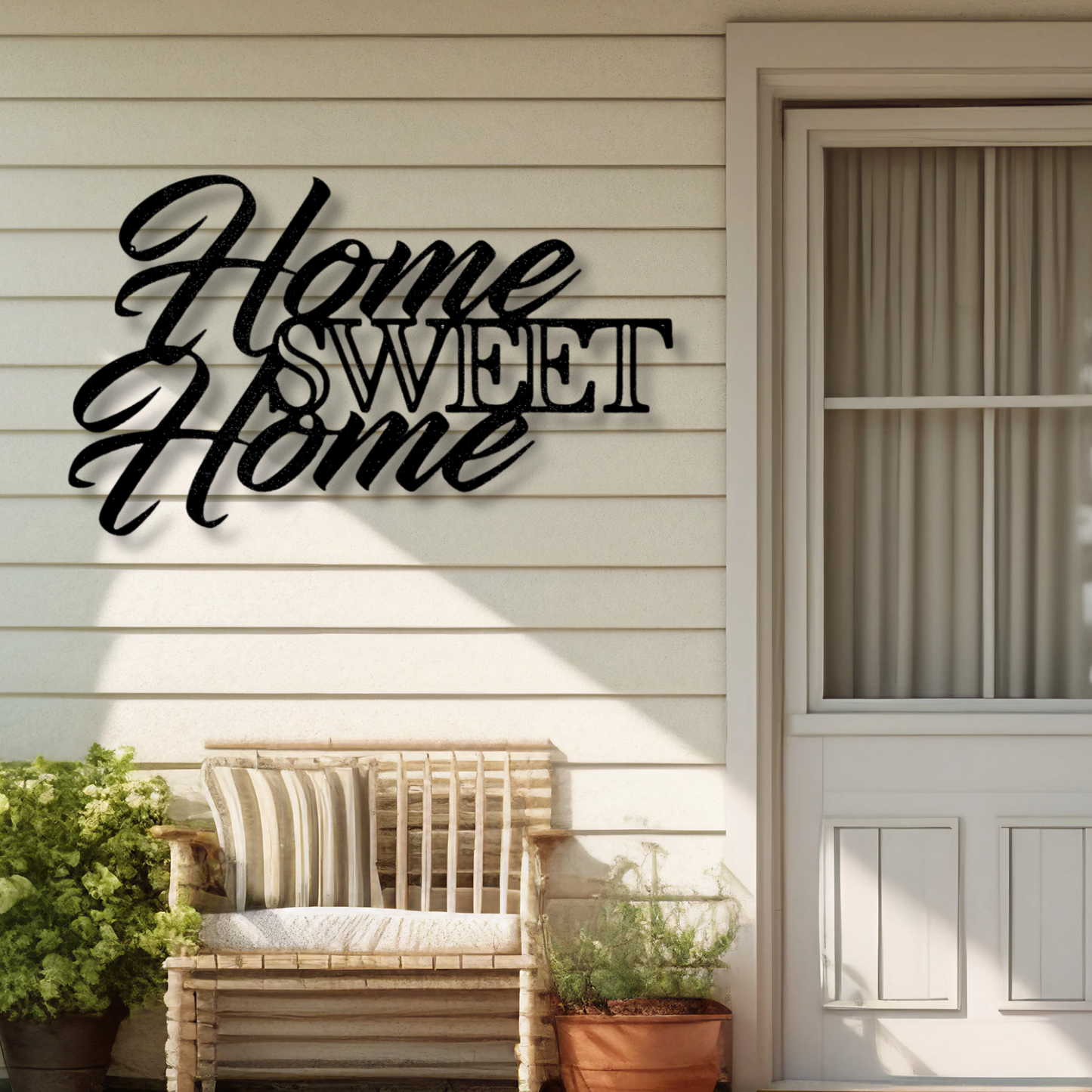 Home Sweet Home Metal Sign, Front Porch Welcome sign, New Home Gift, Housewarming Gift, Newly weds Gift, Living Room Decor, Christmas Gifts