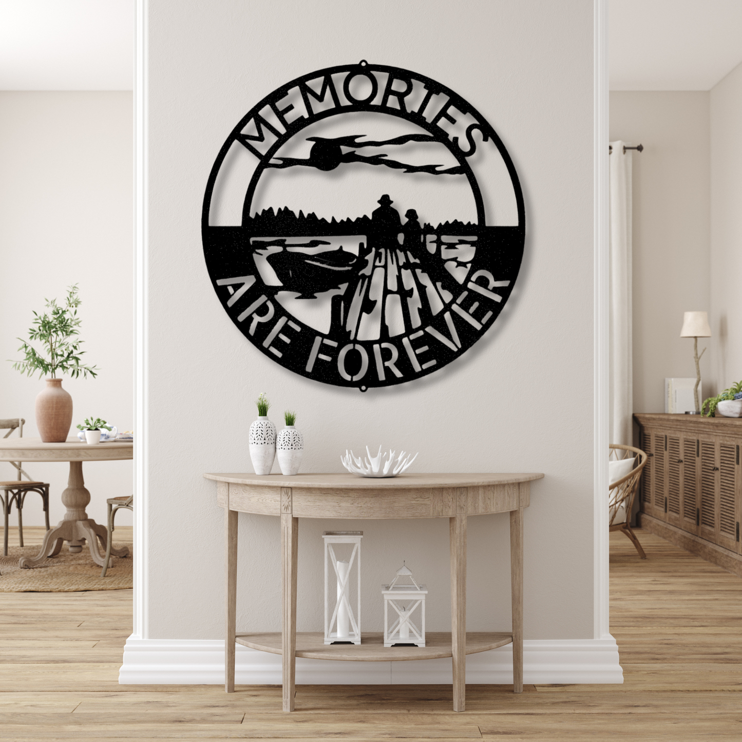 Bonding Family Name Metal Sign, Memories are Forever Quote Metal Sign, Indoor Wall Hangings, Christmas Gift For Mom, Housewarming Decor.