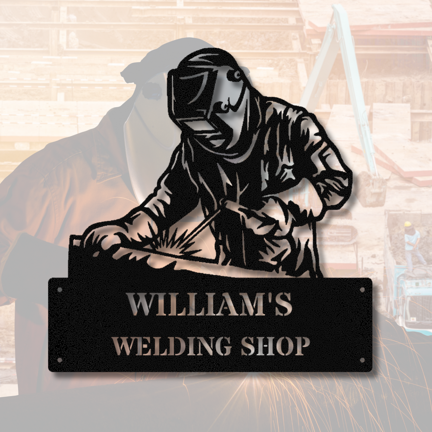 Custom Welding Metal Sign, Personalized Welder Wall Art, Steel Welding Sign, Workshop Decor, Gift for Welders, Industrial Art