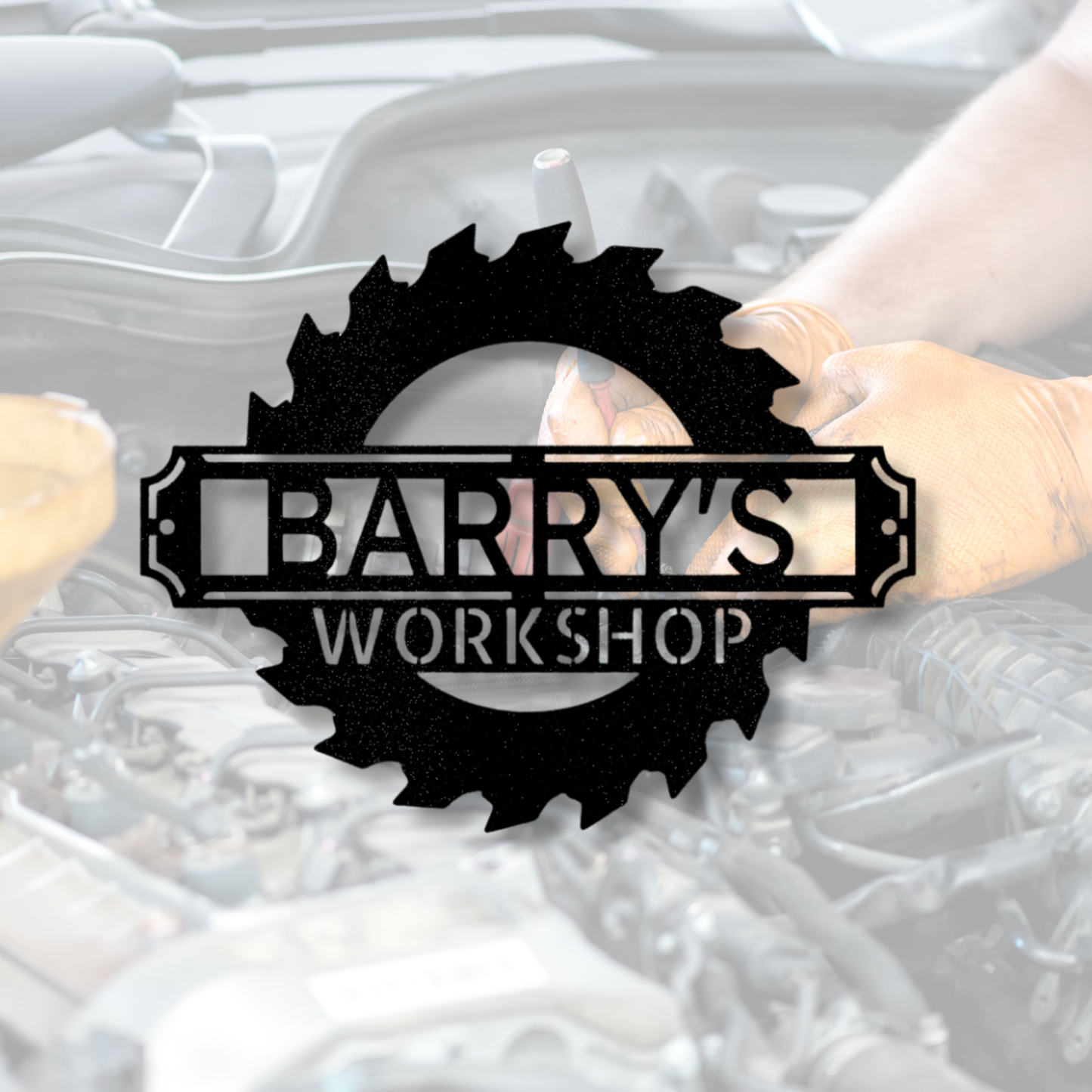 Sawmill Metal Sign, Custom Name Sign, Workshop Decor, Garage Wall Art, Personalized Gift for Men, Father's Day Gift, Mancave Wall Sign