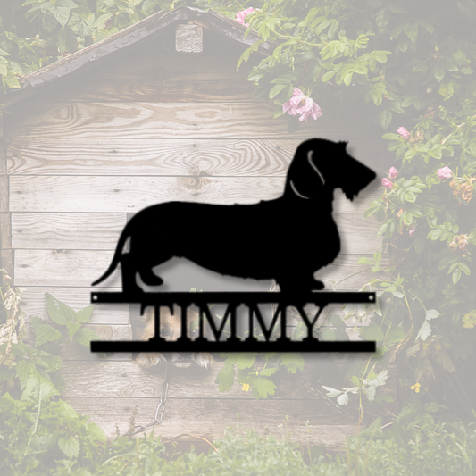 Custom Dachshund Memorial Stake Sign, Personalized Pet Grave Markers Sign, Metal Sign With Stake, Pet Loss Gift, Custom Remembrance Stake.