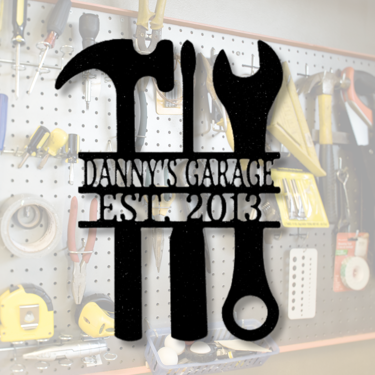 Custom  Garage Metal  Sign, Personalized Garage Tools Wall Decor, Birthday Gift For A Mechanic, Wife To Husband Gift, Home Garage Metal Sign.
