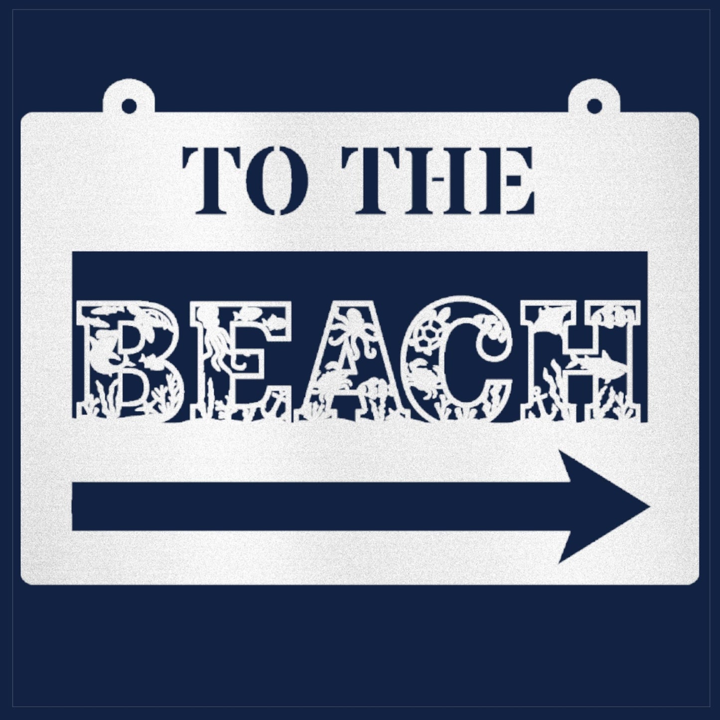 To the Beach Metal Sign, Beach House Decor, Coastal Wall Art, Beach Sign, Nautical Home Decor, Ocean Theme Sign, Seaside Wall Hanging