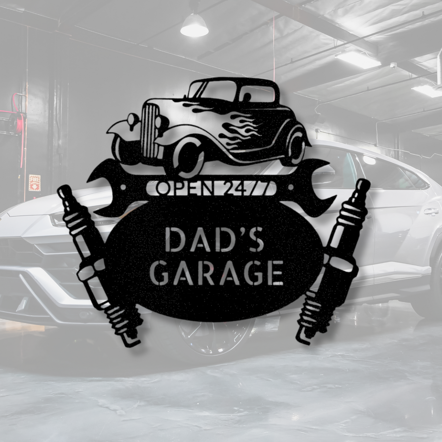 Custom Hot Rod Mechanic Metal Sign, Father's Day Gift, Garage Man Cave Decor, Gift for Car Enthusiasts, Automotive Wall Art, Mechanic Gift
