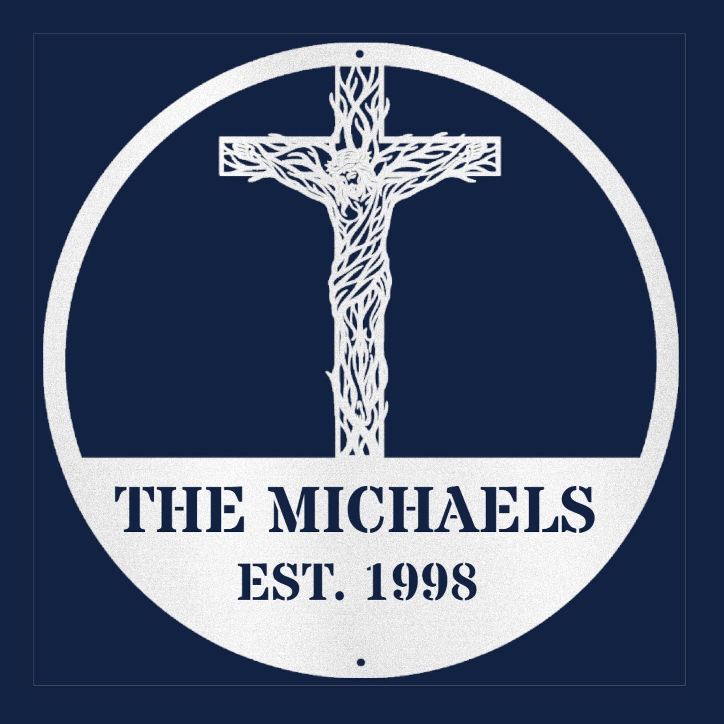 Personalized Jesus Metal Sign, Christian Wall Art, Religious Decor, Faith Wall Decor, Custom Jesus Sign, Christian Home Decor Gift