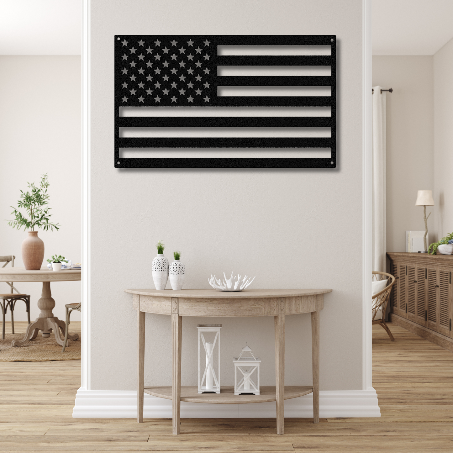 American Flag Wall Decor, Patriotic Flag Metal Sign, 4th of July Gift, Dad Grandpa Veteran Gift,Cabin Metal Sign, Soldier Gift, Husband Gift