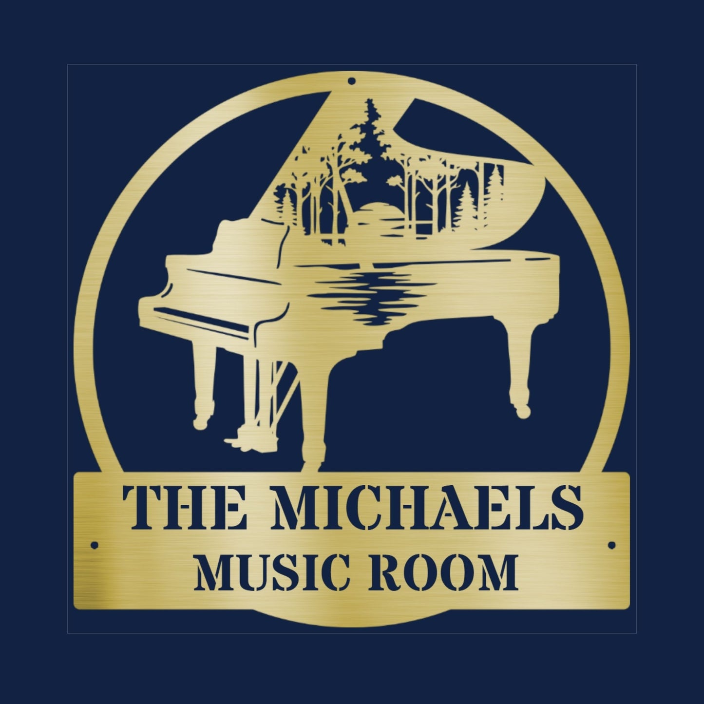 Personalized Music Room Metal Sign, Custom Music Room Decor, Music Lover Gift, Metal Wall Art, Musician Gift, Music Studio Sign