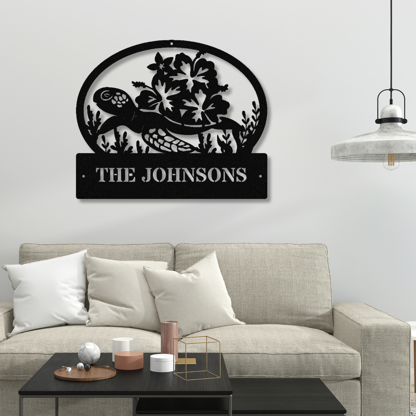 Customized Turtle Metal Wall Decor, Pool Metal Sign, Aloha Wall Art, Beach House Decor, Last Name  Family Name Wall Sign, Lake House Sign