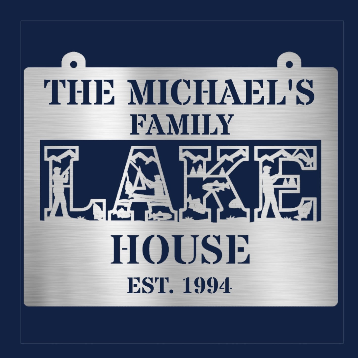 Personalized Lake House Metal Sign, Custom Lake Sign, Lake House Decor,  Cabin Sign, Lake Home Gift