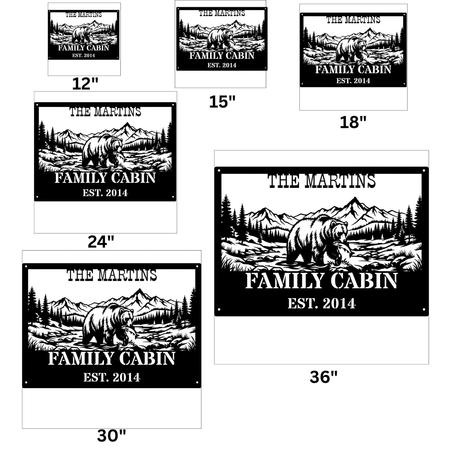 Custom Cabin Wildlife Metal Decor, Rustic Metal Wall Art, Lodge Decor, Hunting Cabin Gift, Nature Metal Sign, Farmhouse Wall Decor