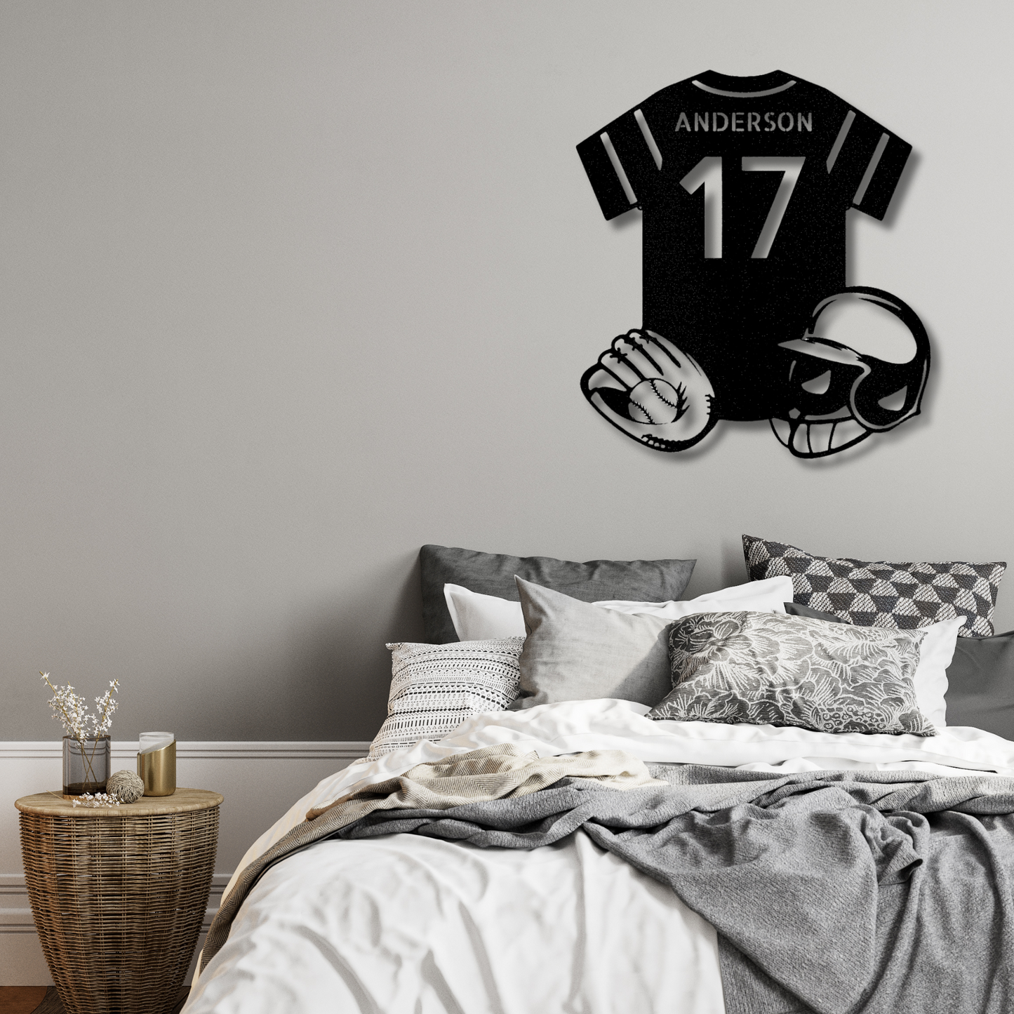 Baseball Gear Metal Sign, Baseball Jersey Sign, Personalized Baseball Sign, Custom Name Metal Sign, Baseball Player Sign, Gift for Him