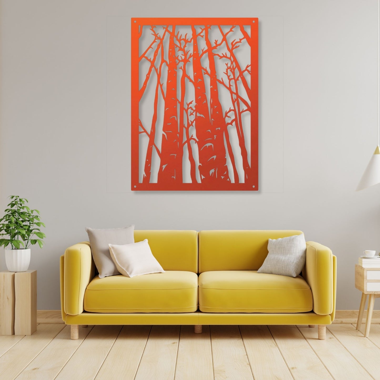 Birch Tree Wall Art Decor, Nature Wall Art, Forest Artwork, Woodland Decor, Rustic Wall Art, Tree Print, Botanical Art, Living Room Decor