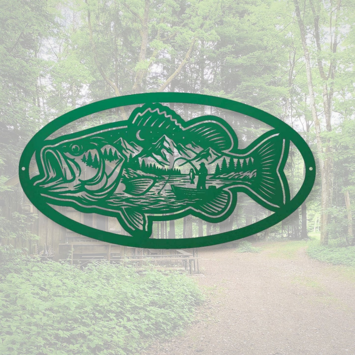 Fishing Cabin Decor, Metal Lake Sign, Lake House Wall Decor, Fisherman Gift, Rustic Outdoor Art, Personalized River House Metal Decor