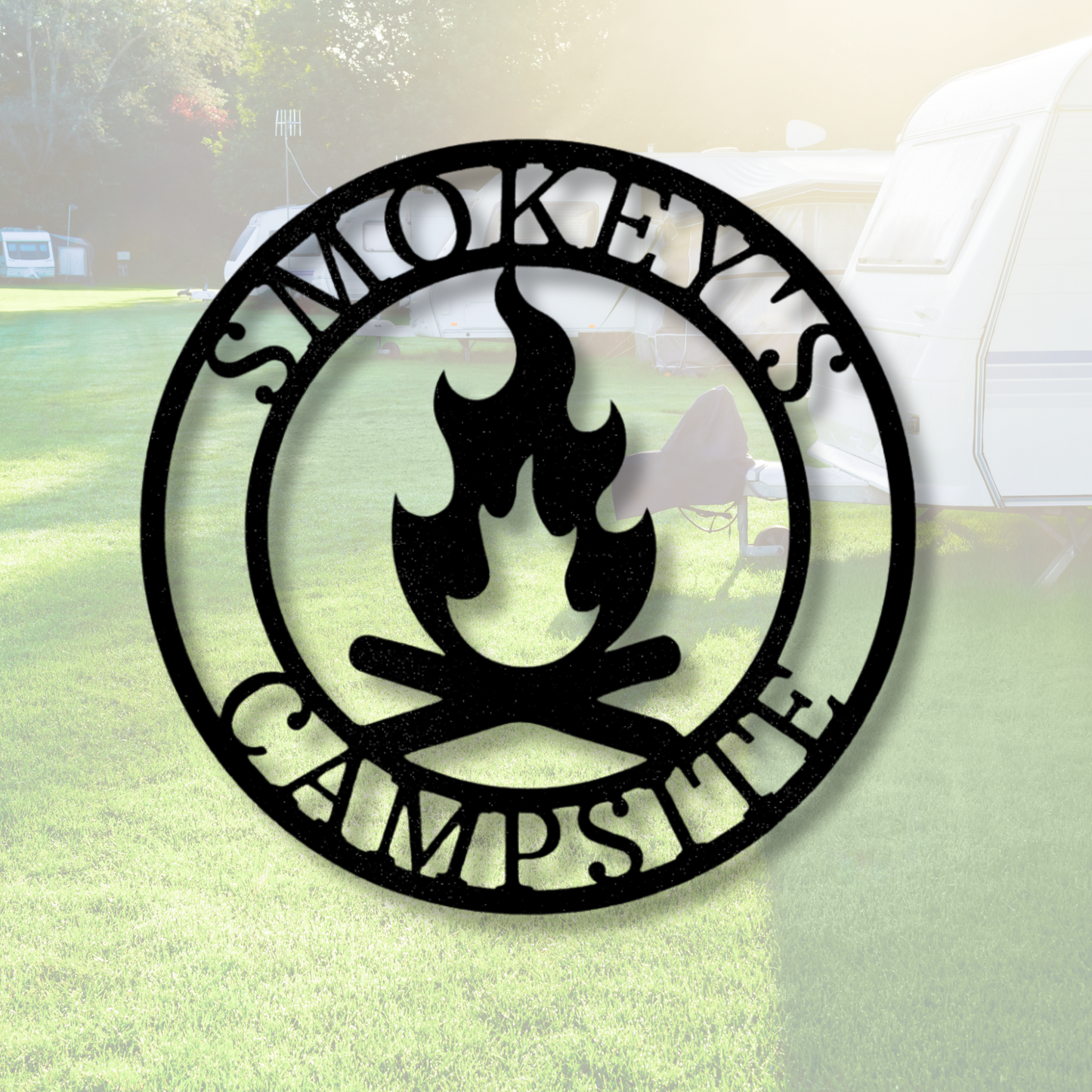 Custom Campfire Metal  Sign, Personalized Campfire Metal Art, Campfire Metal Art Sign, Wedding Gift For Outdoorsy Couple, Ultimate Outdoor Decor.