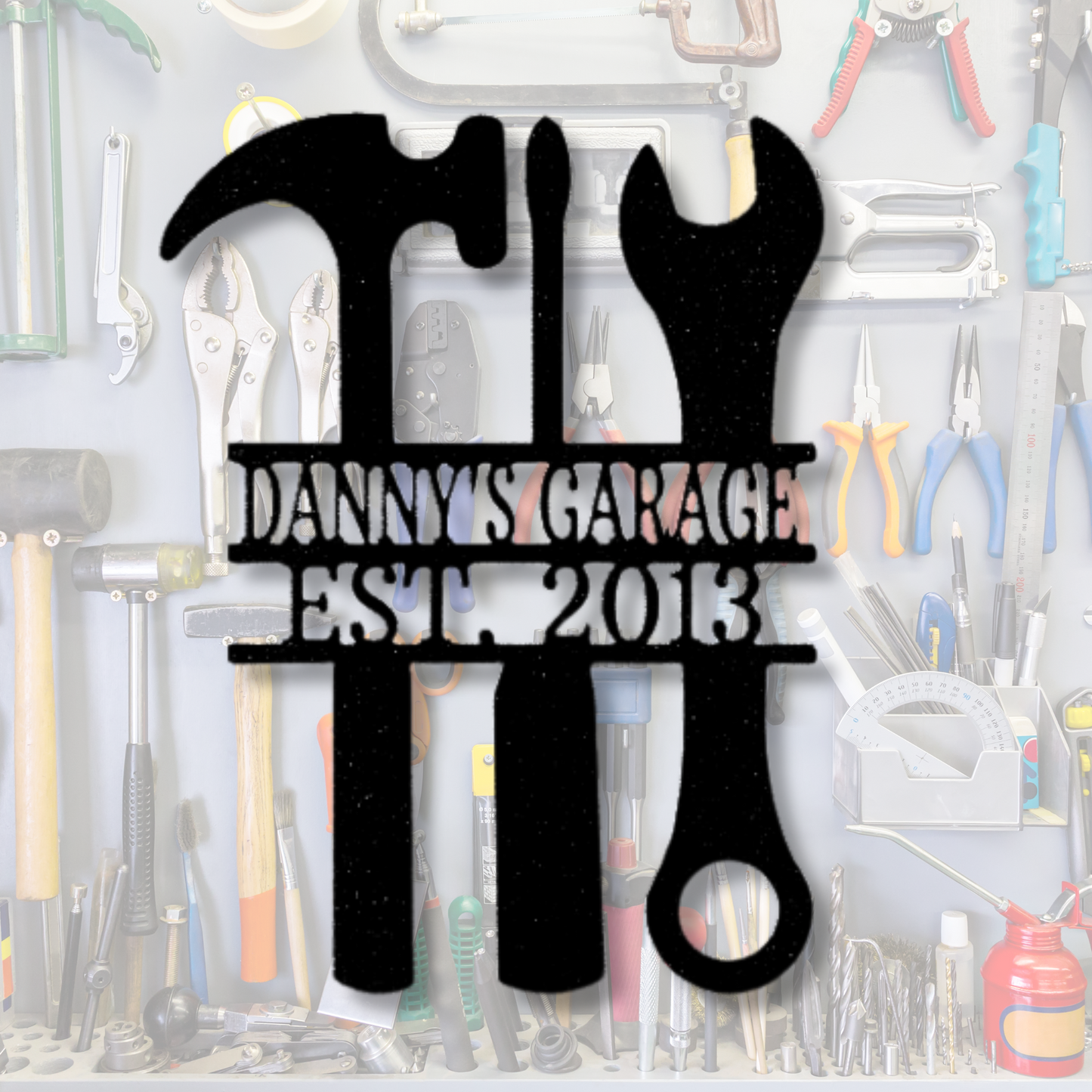 Custom  Garage Metal  Sign, Personalized Garage Tools Wall Decor, Birthday Gift For A Mechanic, Wife To Husband Gift, Home Garage Metal Sign.