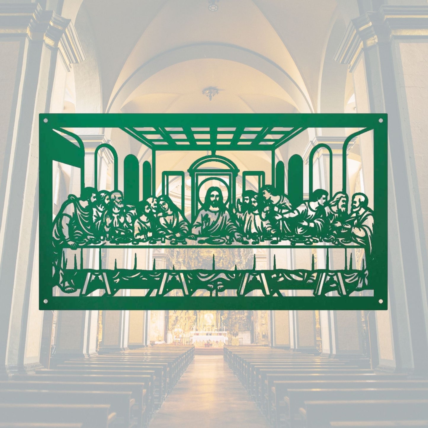 Last Supper Metal Wall Art, Jesus and Disciples Metal Sign, Christian Home Decor, Religious Wall Hanging Scripture Art, Easter Gift New Home