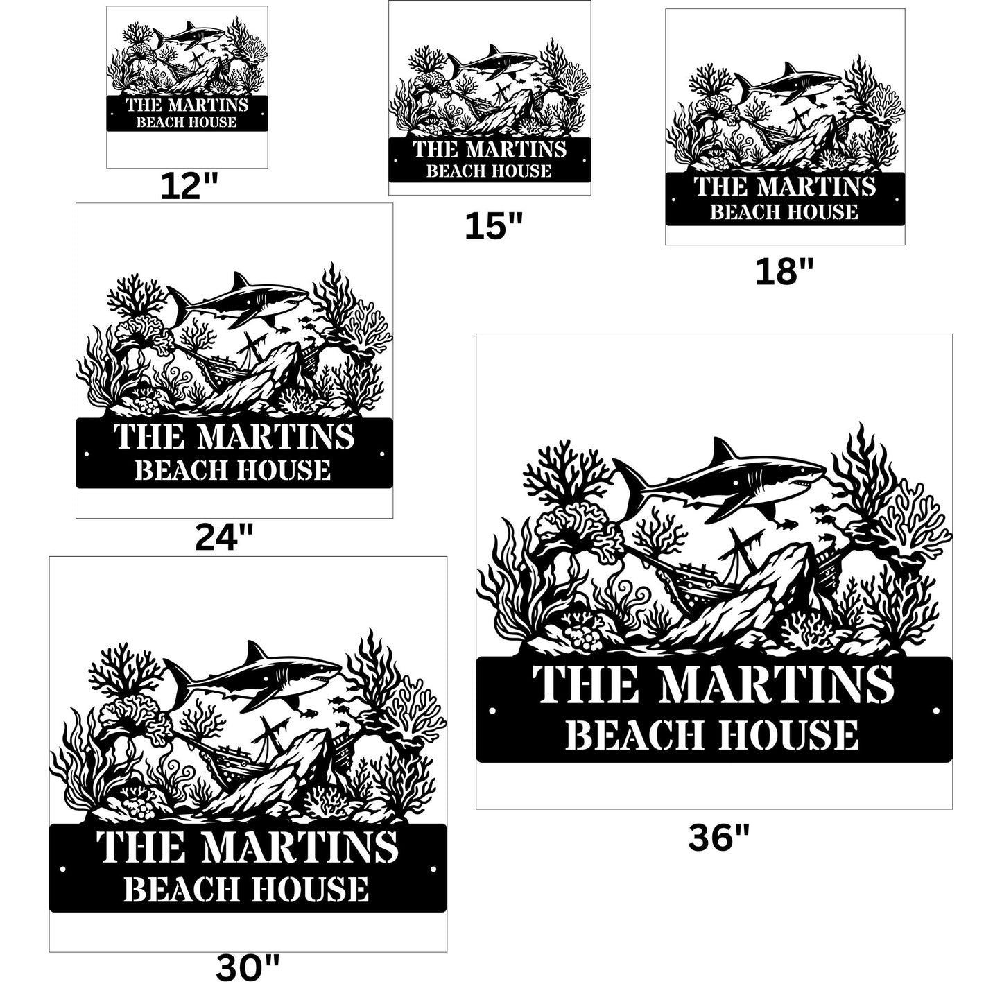 Personalized Seaside Metal Sign, Custom Beach House Sign, Coastal Decor, Ocean Wall Art, Nautical Home Decor, Beach Gift for Her