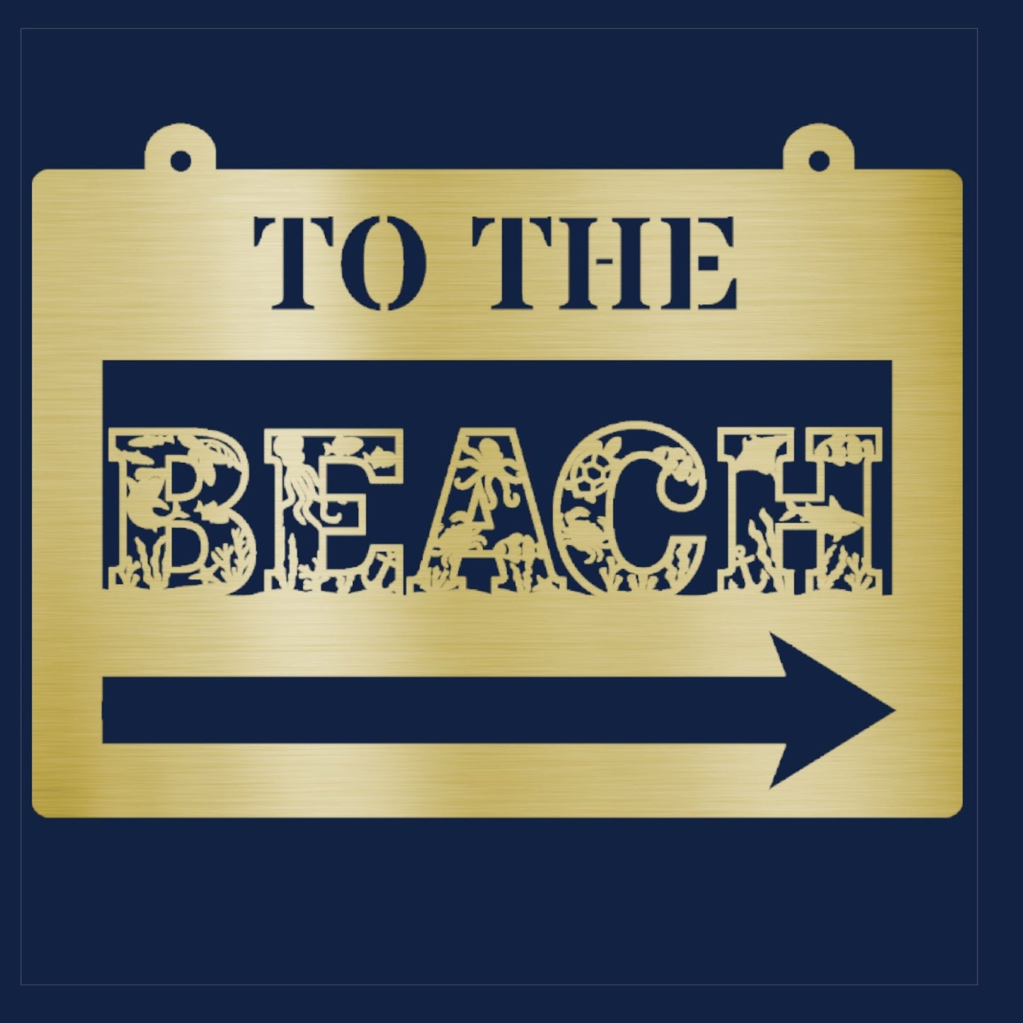 To the Beach Metal Sign, Beach House Decor, Coastal Wall Art, Beach Sign, Nautical Home Decor, Ocean Theme Sign, Seaside Wall Hanging