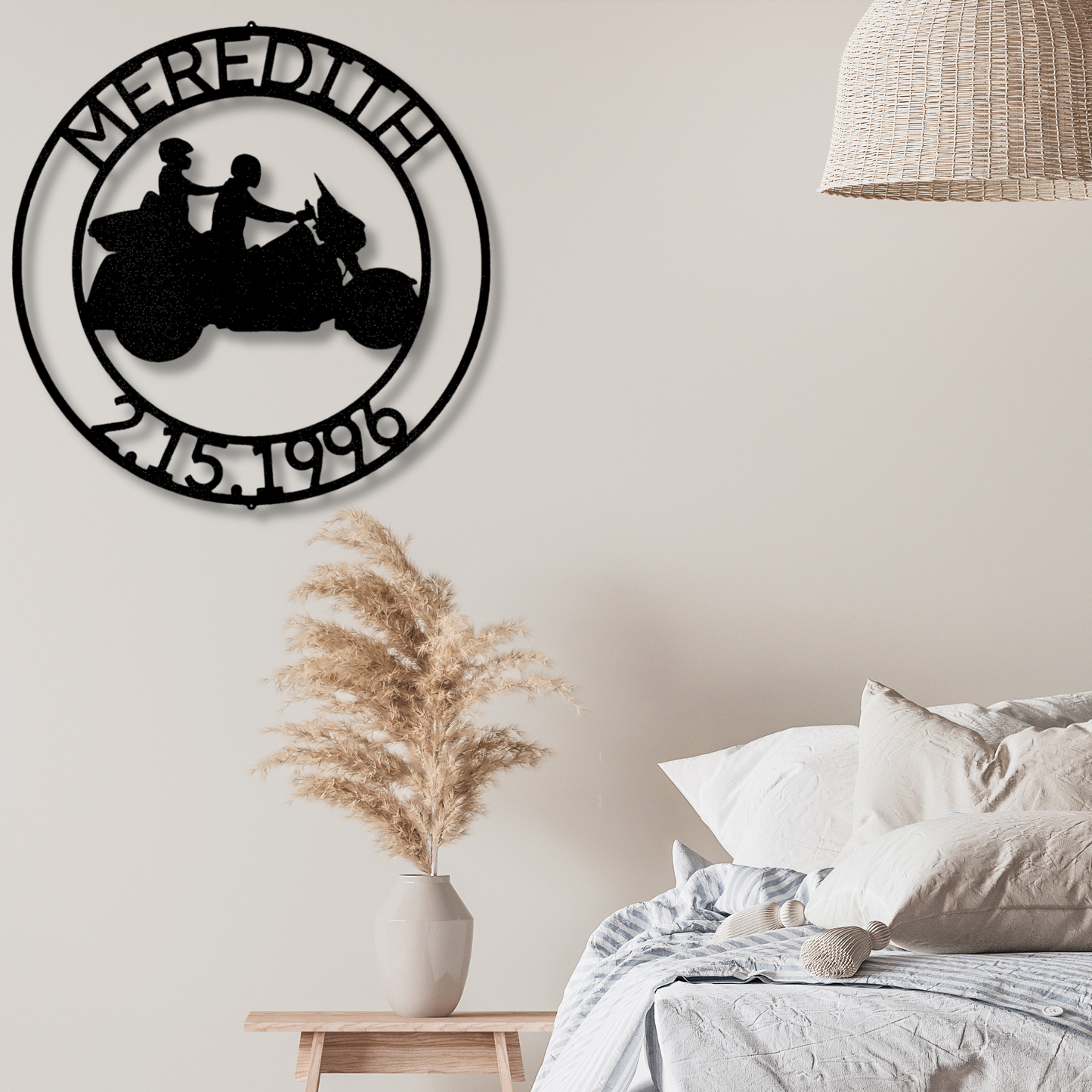 Custom Motorcycle Rider Metal Sign, Personalized Motorcycle Wall Decor, Birthday Gift For Biker Dad, Housewarming Gift For Couple Riders.