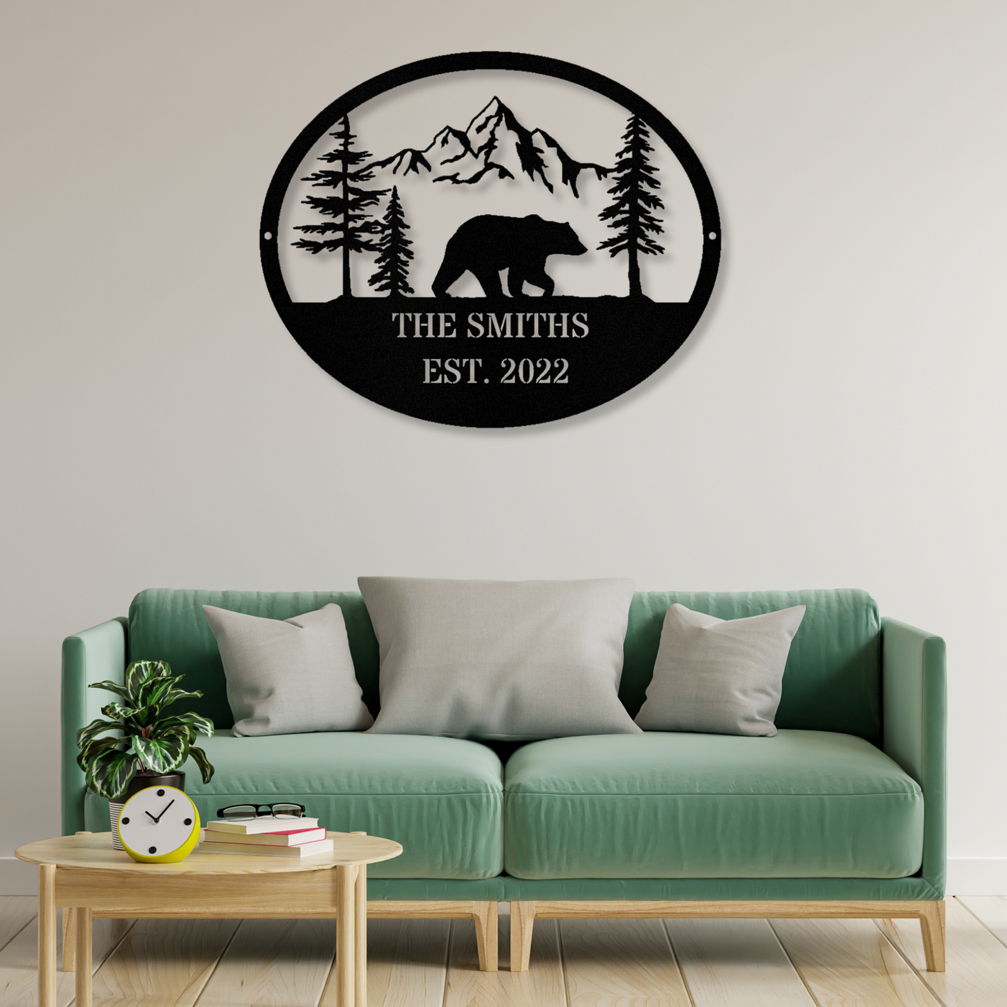 Bear Mountain Metal Sign, Address Sign, Cabin Metal Sign Decor, Farmhouse Sign, Bear Mama Decor