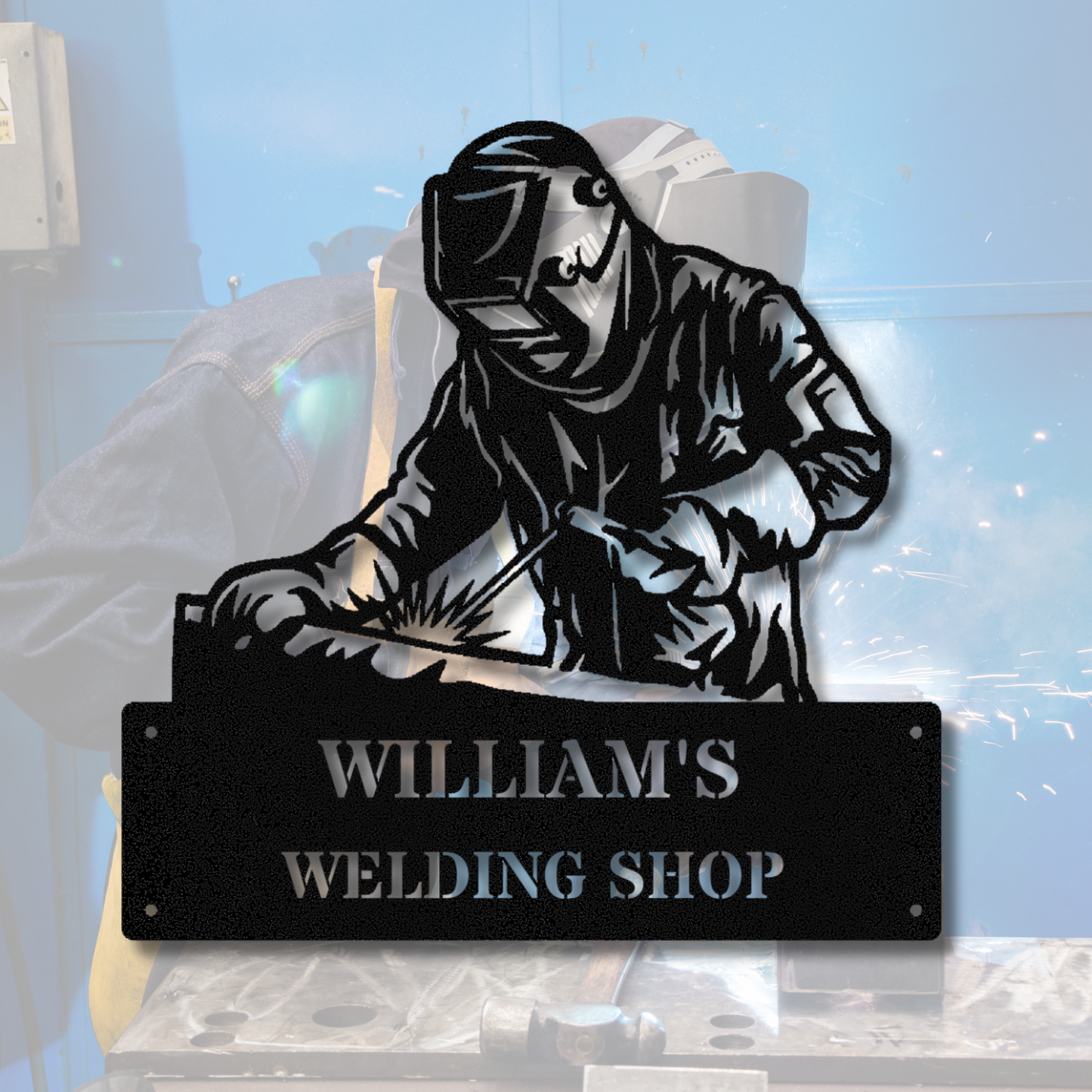 Custom Welding Metal Sign, Personalized Welder Wall Art, Steel Welding Sign, Workshop Decor, Gift for Welders, Industrial Art