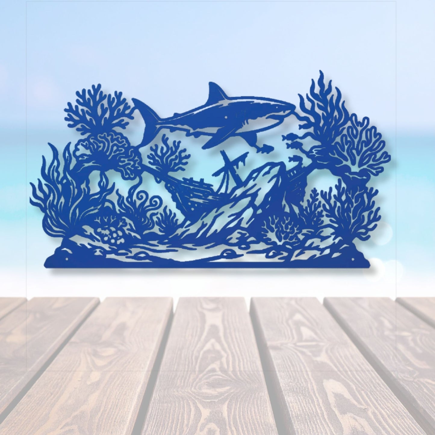 Underwater Reef Metal Sign, Ocean Metal Wall Art, Coral Reef Decor, Beach House Sign, Nautical Coastal Decor, Marine Life Wall Hanging