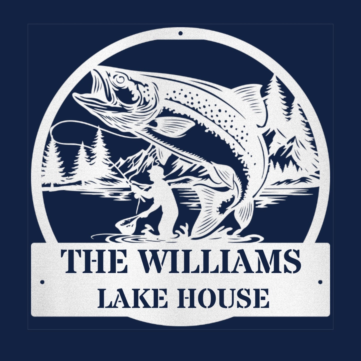 Personalized Lake House Metal Sign, Custom Lake Sign, Lake House Decor, Lakeside Gift, Lake Life Sign, Outdoor Metal Wall Art