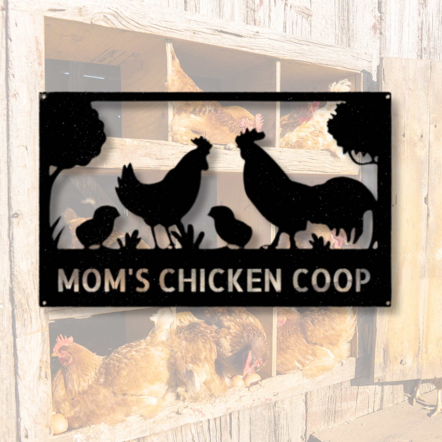 Custom Hen House Metal Sign, Personalized Hen House Name Metal Sign, Farmhouse Décor For Farmer Mom, Poultry Farm Hangings.