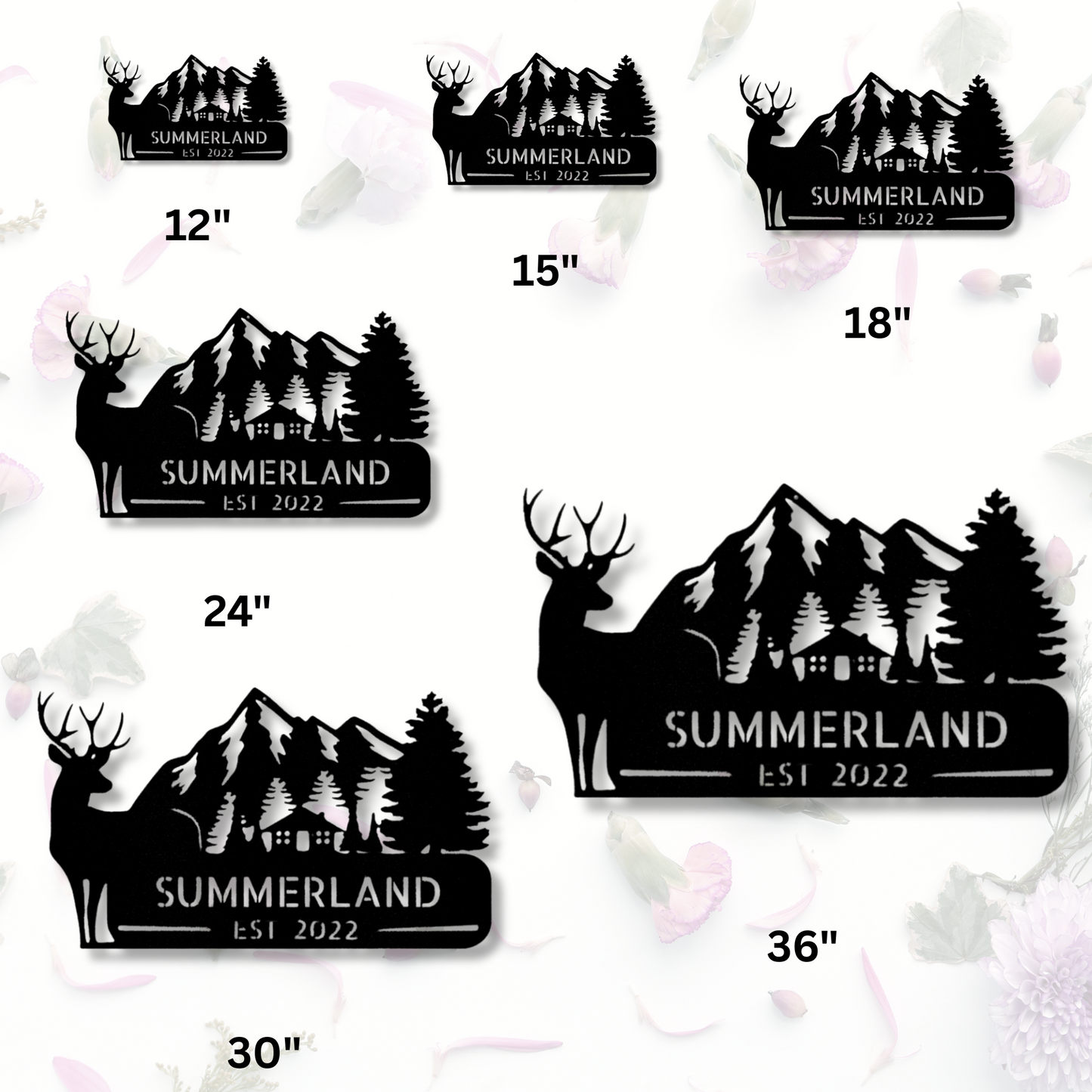 Personalized Mountain Deer  Metal Sign, Custom Deer In The Wild Wall Decor, Housewarming Wall Art, Birthday Gift For Him, Indoor  Hangings.