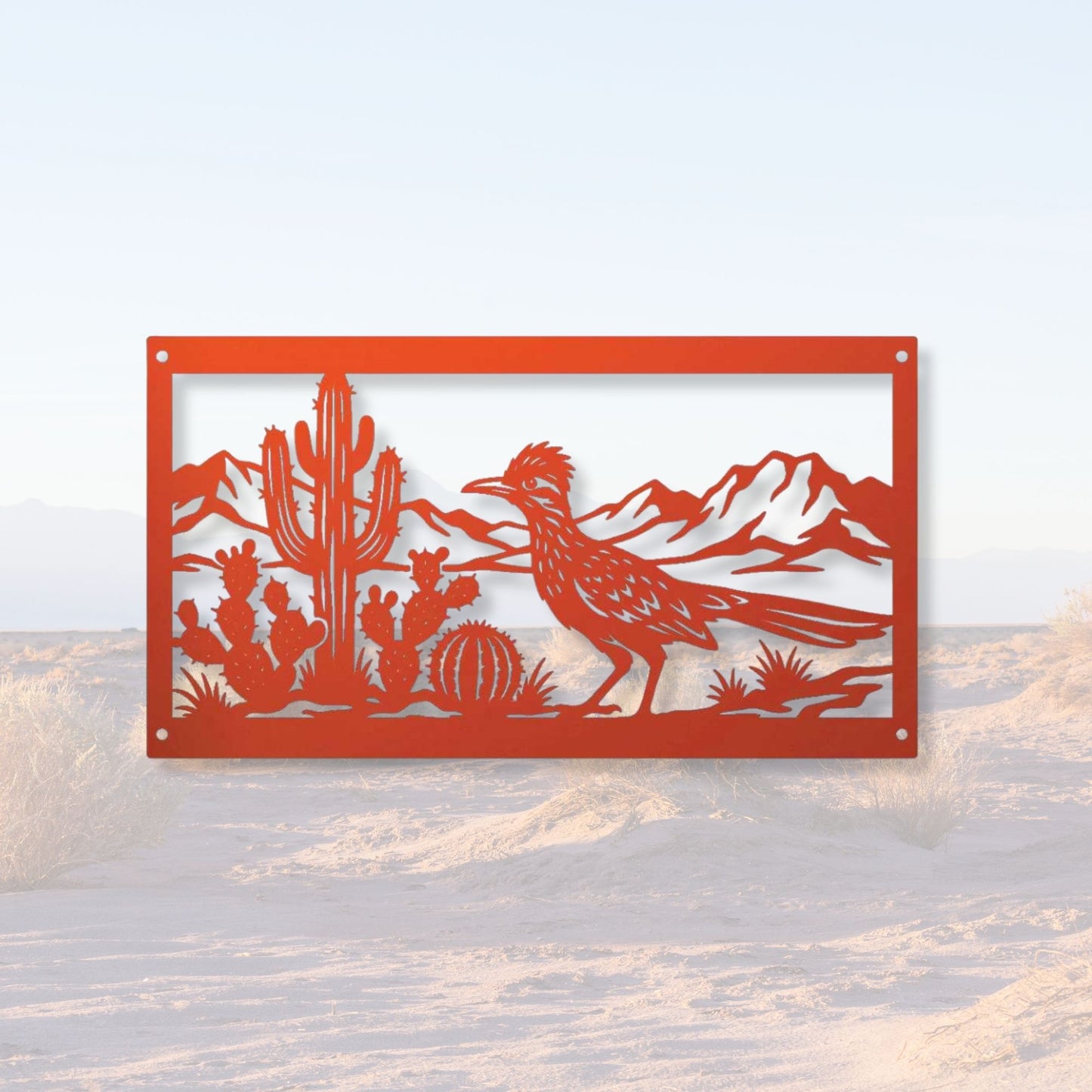 Roadrunner Metal Wall Art, Geometric Bird Sign, Minimalist Metal Wall Decor, Living Room Over The Bed Art, Modern Desert Bird, Housewarming