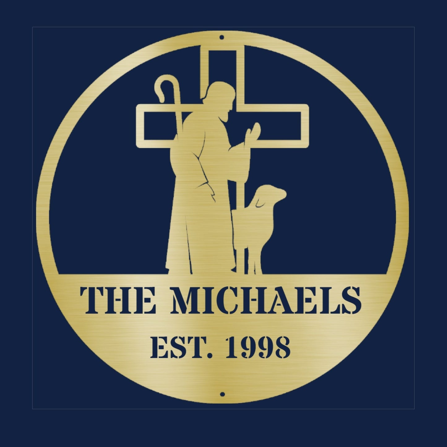 Personalized Christ Shepherd Metal Sign, Christian Wall Art, Religious Decor, Jesus Metal Sign, Faith Home Decor, Shepherd Wall Art