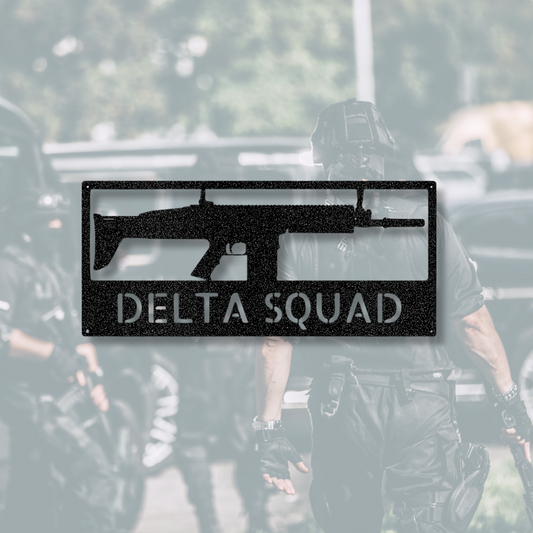 Rifle Monogram - Steel Sign