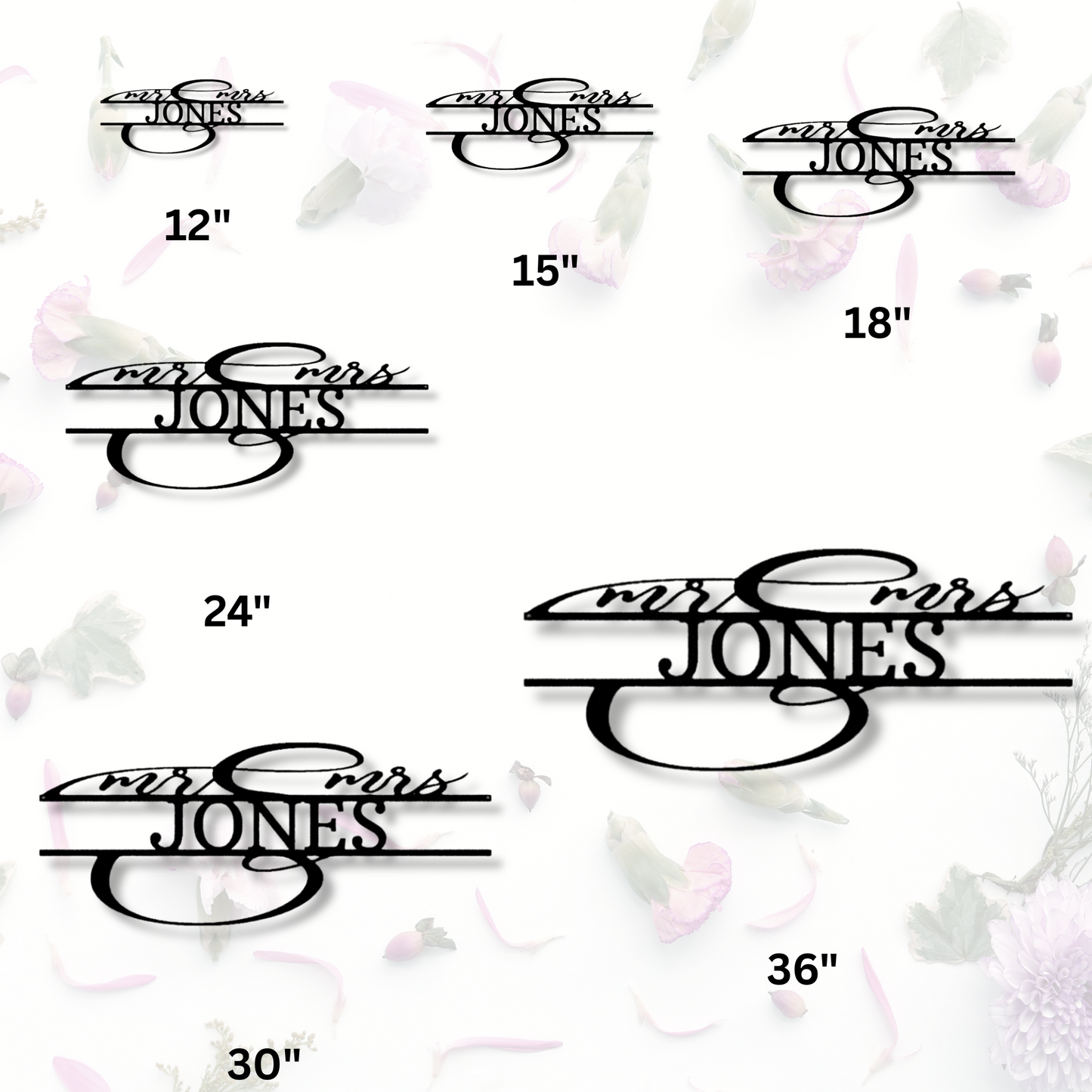 Custom Fancy Mr And Mrs Metal Sign, Personalized Mr And Mrs Monogram, Wedding Anniversary Decor, Housewarming Decor, Livingroom Wall Art Hanging.