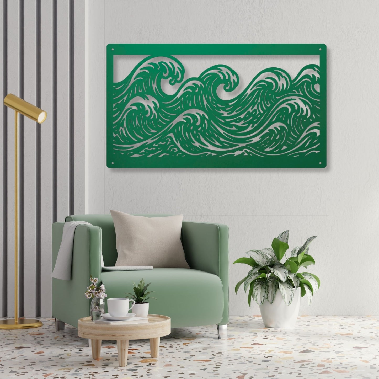 Ocean wave metal wall art, coastal wall decor, beach home decor, nautical art, metal wave wall hanging, sea lover gift