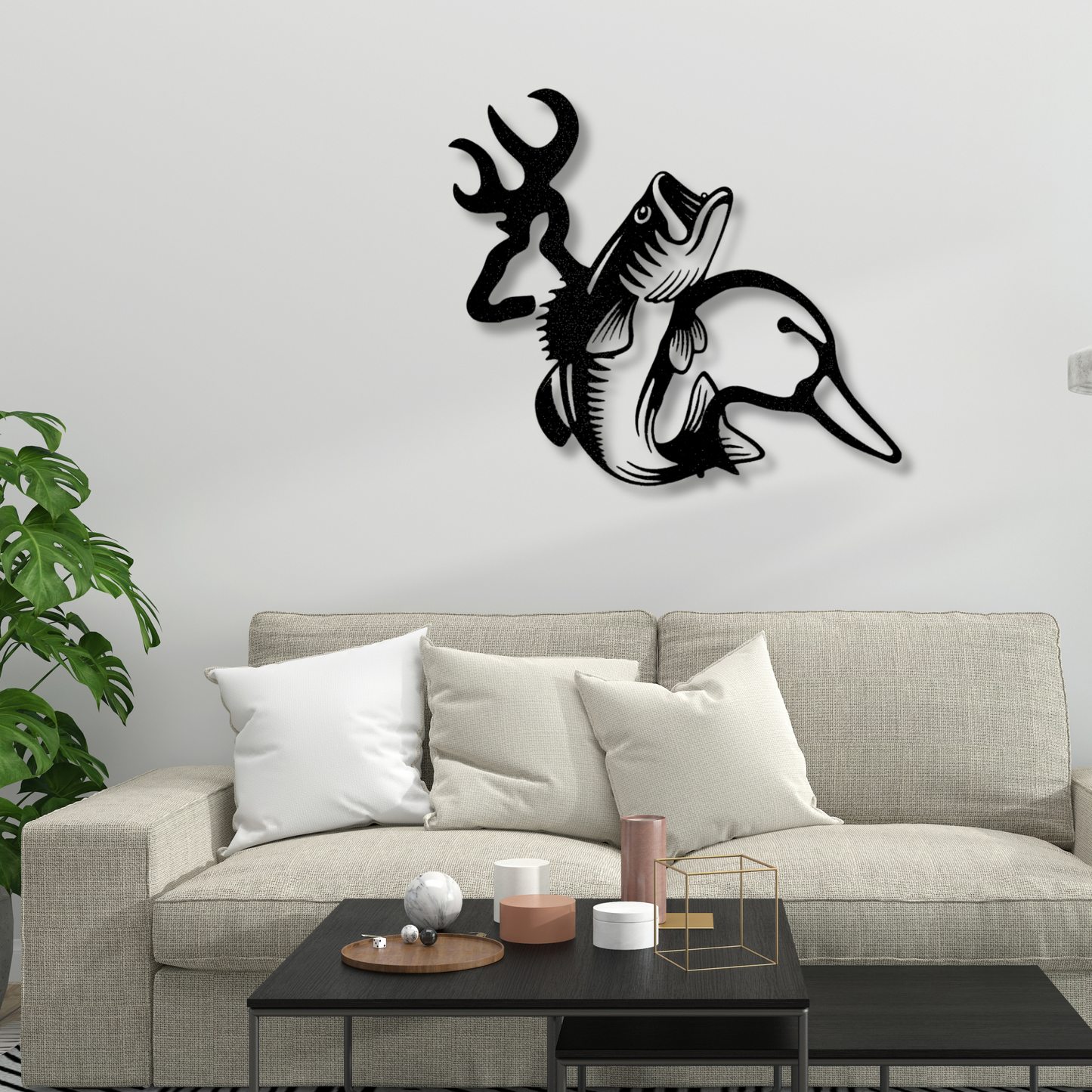 Wildlife Calling Metal Sign, Cabin Wall Art Decor, Lake House Wall Art Monogram Birthday Gift, Housewarming Gift, Hunting Lover Husband Gift