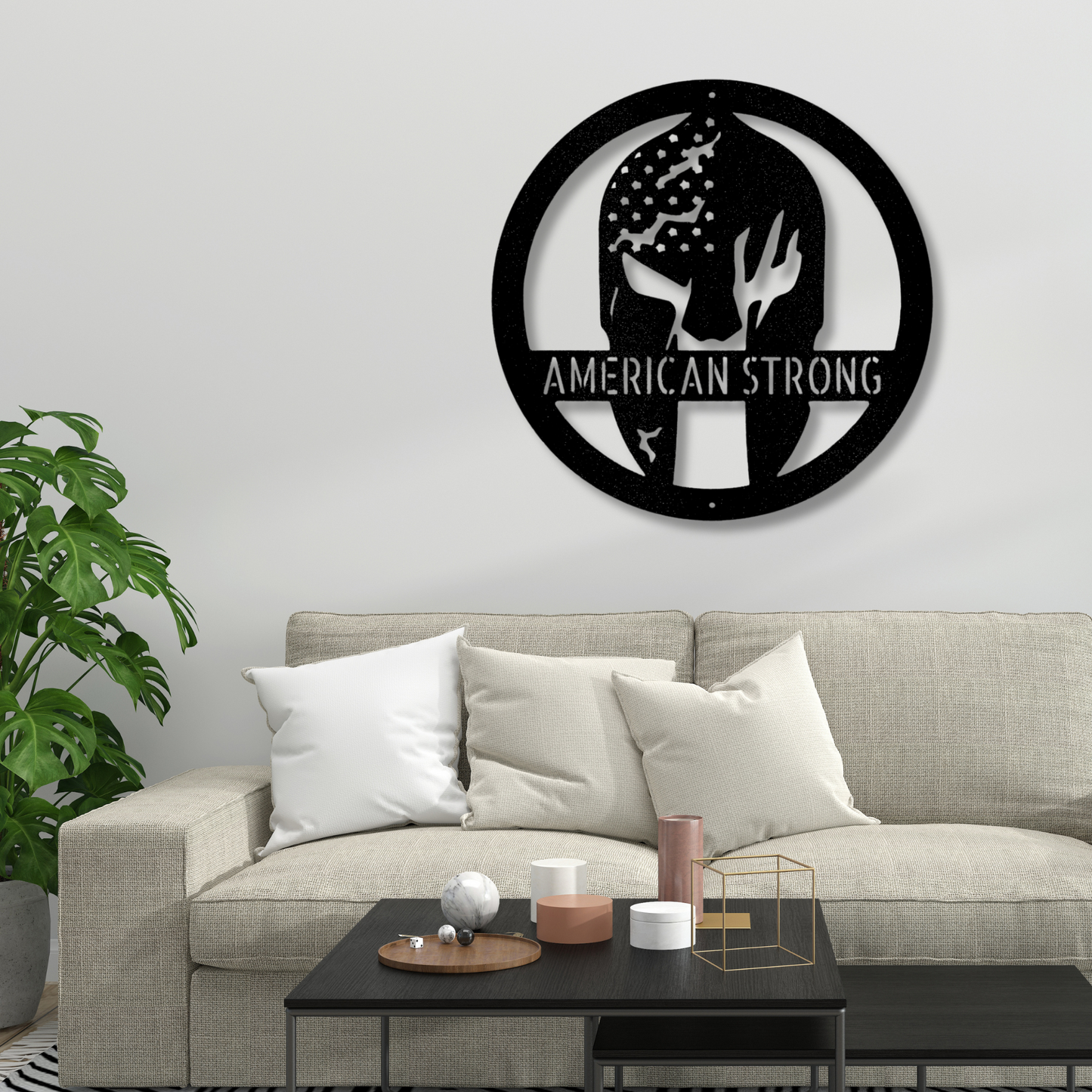 Custom Battle Spartan Helmet Metal Sign, Personalized Battle Spartan Helmet Monogram, Home Wall Hanging, Christmas Gift.