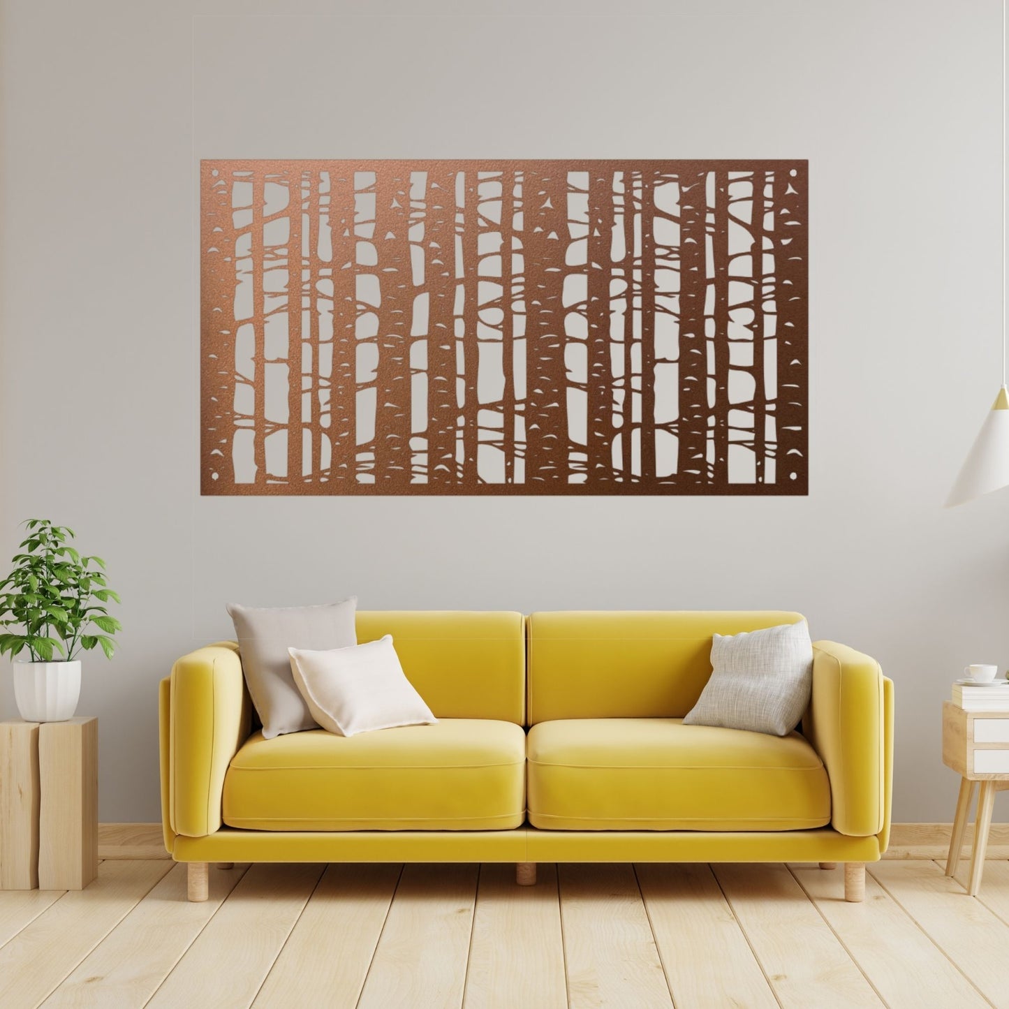 Birch Tree Metal Art Decor, Metal Wall Art, Rustic Home Decor, Nature Wall Art, Woodland Decor, Forest Farmhouse Wall Hanging, Gift Idea