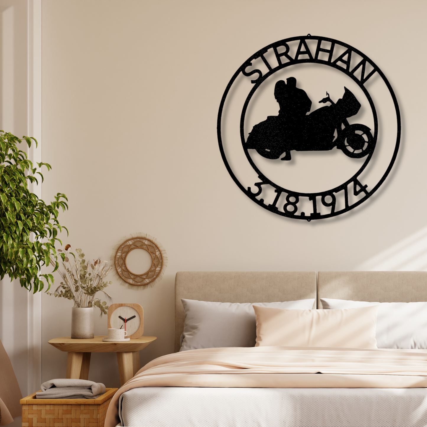 Personalized Rider Couple Metal Sign, Custom Name Decor For Newly-Wed Riders, Housewarming Gift, Anniversary Gift.