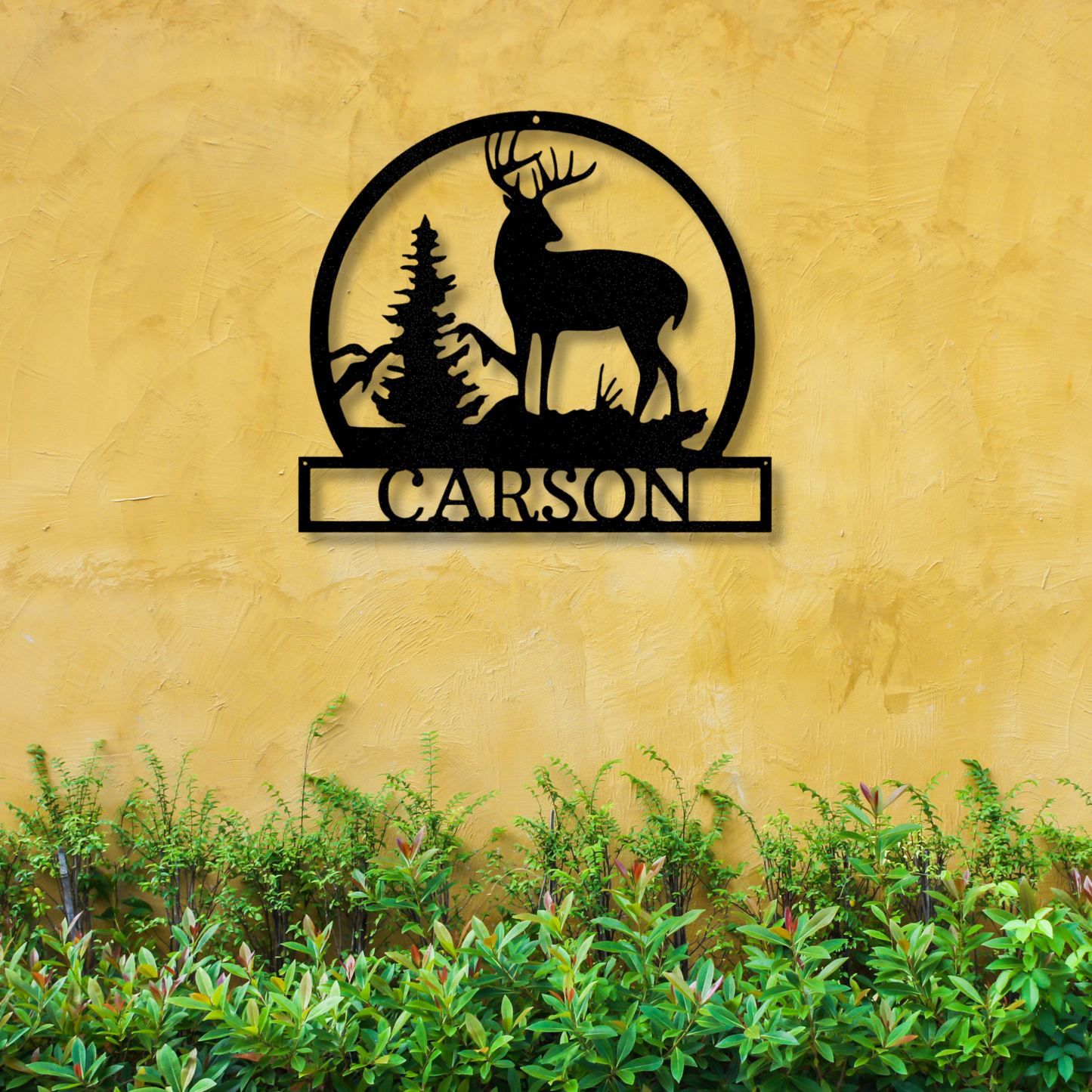 Custom Outdoor Buck Metal Steel Sign, Personalized Deer Hunter Metal Sign, Home Cabin Wall Art Decor, Indoor Hangings, Outdoor Buck Decor.