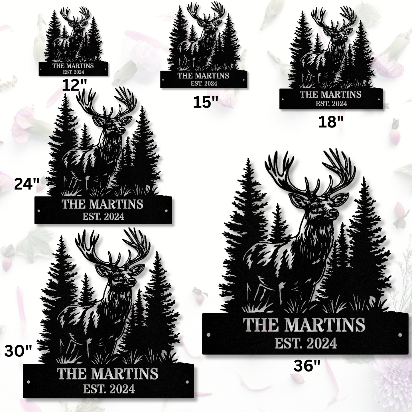 Custom Deer Metal Sign Wall, Hunter Gift, Family Name Sign, Deer Hunting Sign, Deer Hunter Gift, Cabin