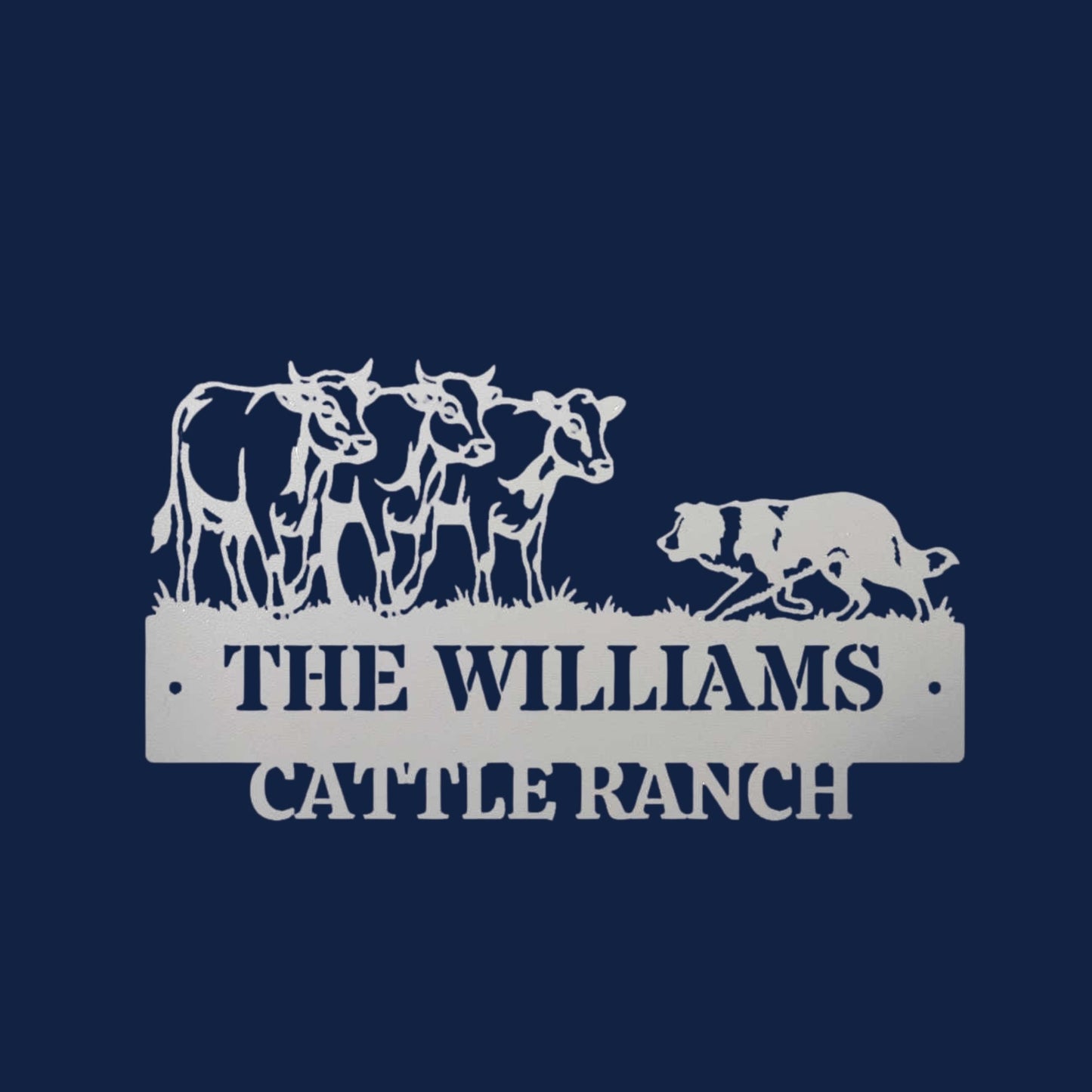Personalized Ranch Metal Sign, Custom Family Name Cattle Sign, Farmhouse Wall Decor, Outdoor Metal Sign for Barn, Gift for Farmer, Rancher Gift