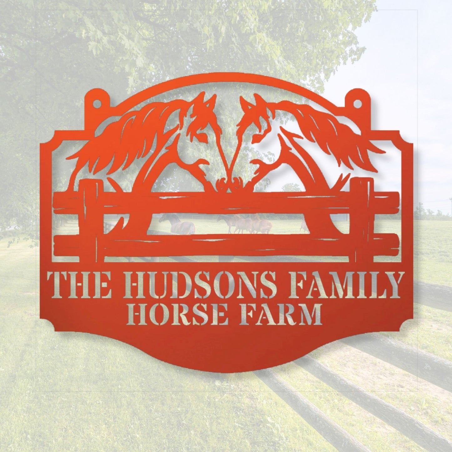 Personalized Horse Ranch Metal Sign, Custom Horse Sign, Farm Decor, Equestrian Gift, Stable Sign, Ranch Wall Art, Horse Lover Gift